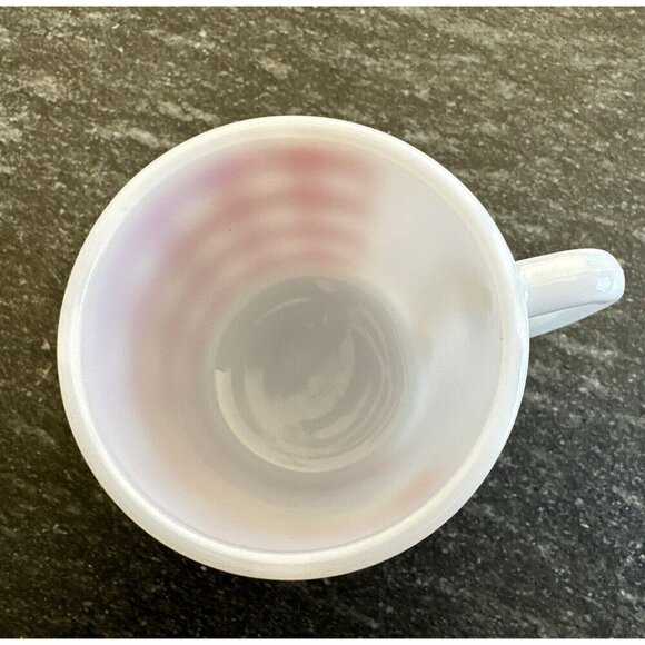 Vintage Westfield Milk Glass MOM Red White Plaid Gingham Coffee Mug - Picture 3 of 7